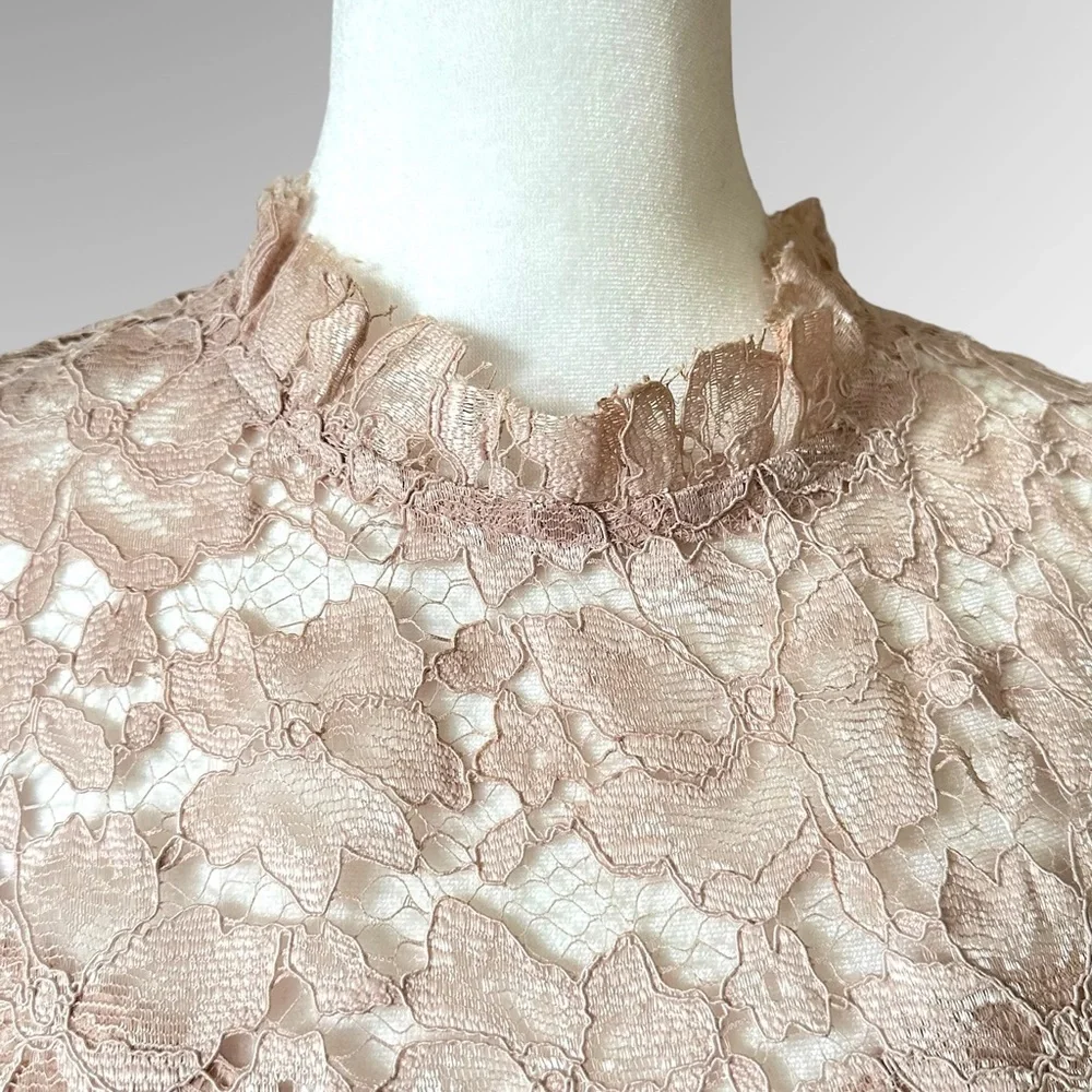 Enfocus Studio Pink Lace Sleeveless Midi Dress Size 12